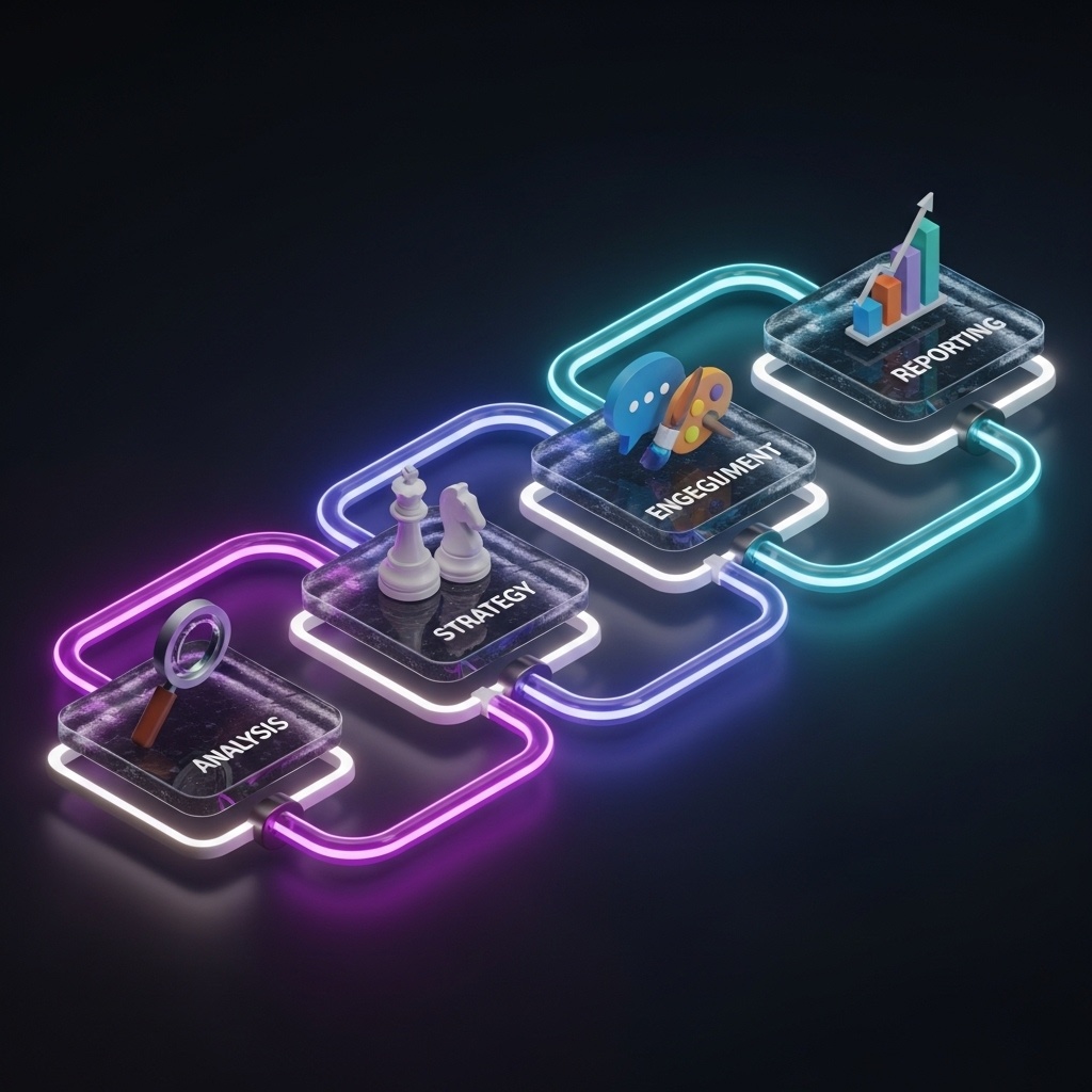 خطوات إدارة حسابات السوشل ميديا - من الاستشارة حتى التقارير الشهرية